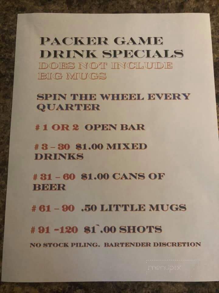 Bucky's - Berlin, WI menu_pic