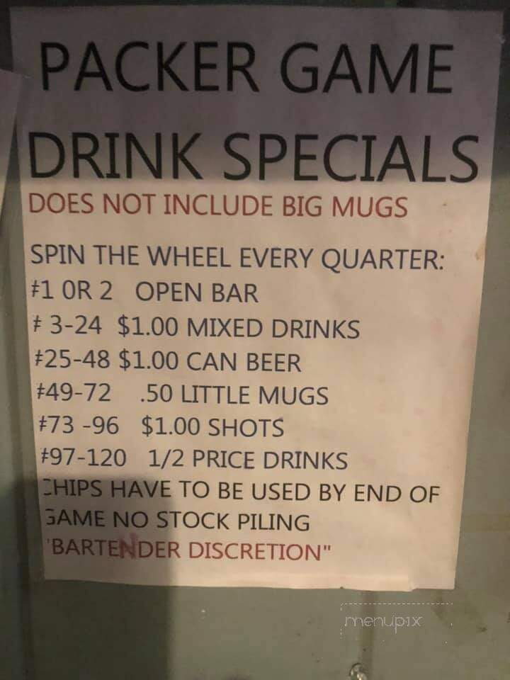 Bucky's - Berlin, WI menu_pic