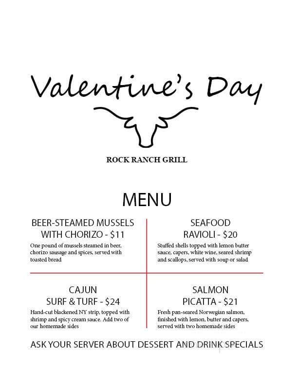 Rock Ranch Grill - Pine Bluffs, WY menu_pic