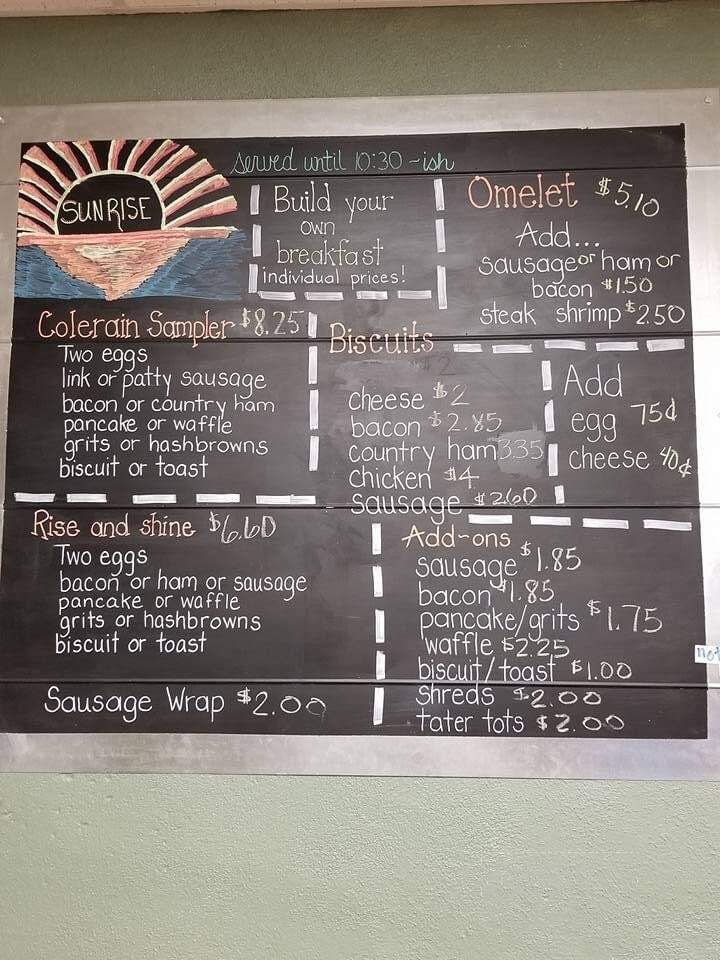 Cafe 45 - Colerain, NC menu_pic