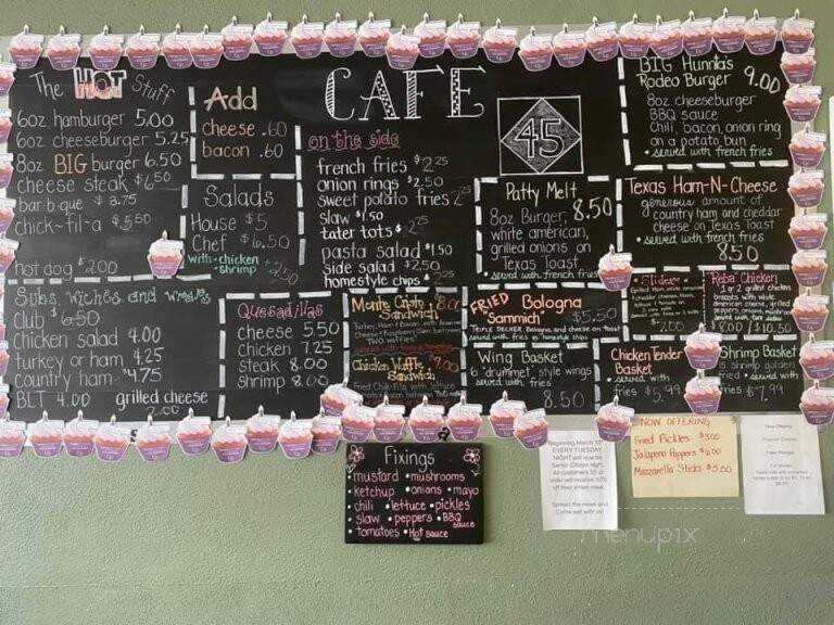 Cafe 45 - Colerain, NC menu_pic