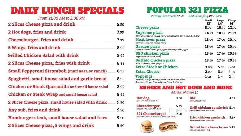 321 Cafe - Newton, NC menu_pic