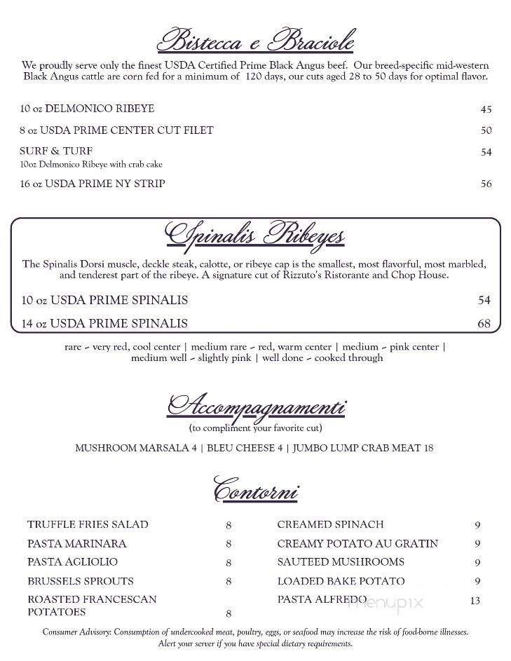 Rizzuto's Pizzeria - Gretna, LA menu_pic