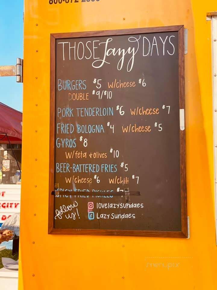 Lazy Sundaes - Georgetown, IN menu_pic