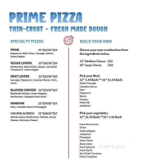 Minocqua Prime - Minocqua, WI menu_pic