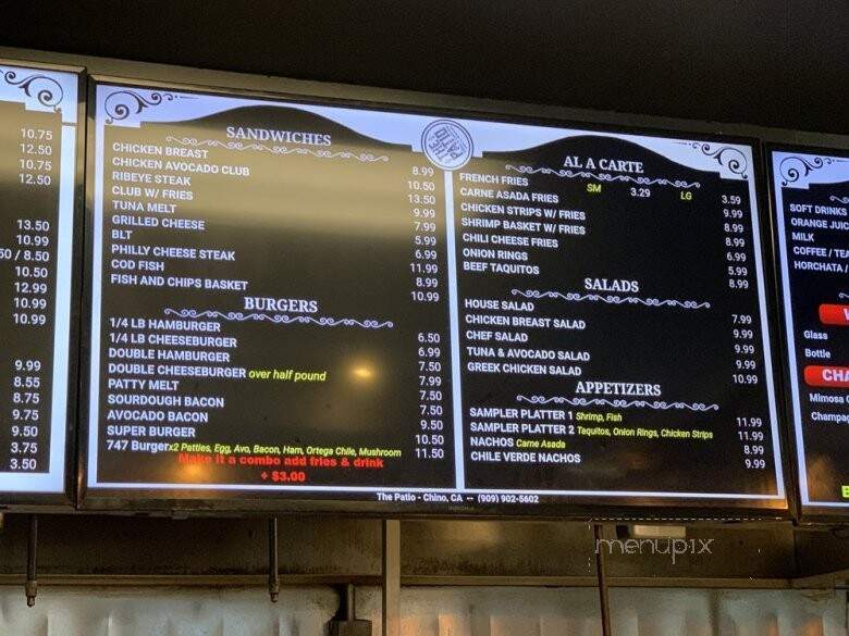 The Patio Grill & Cantina - Chino, CA menu_pic