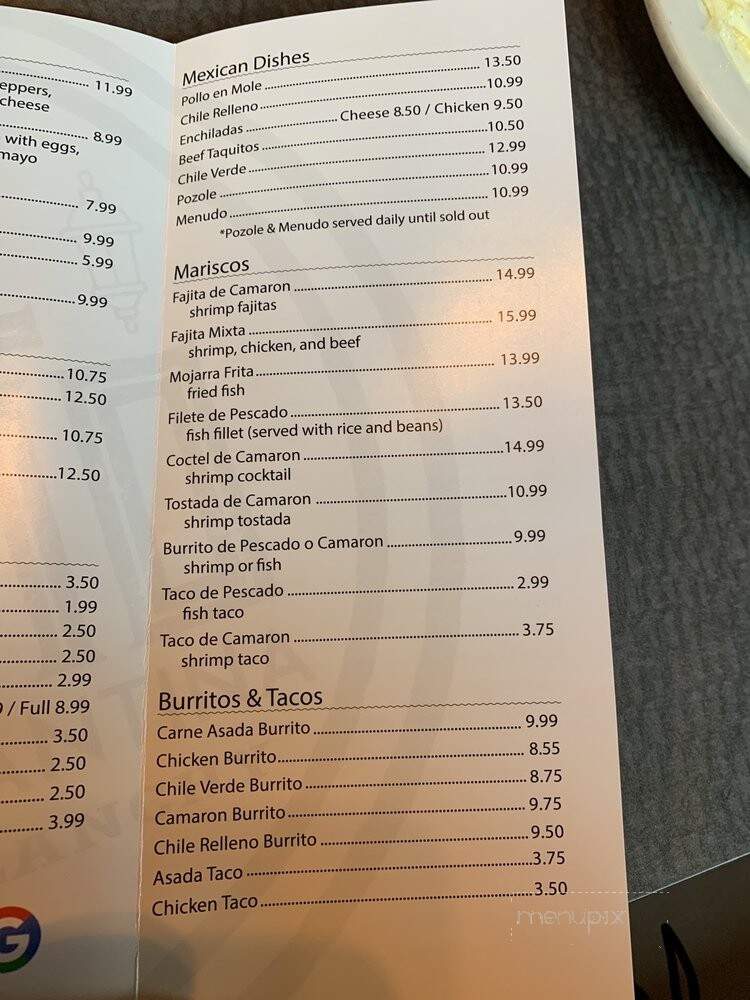 The Patio Grill & Cantina - Chino, CA menu_pic