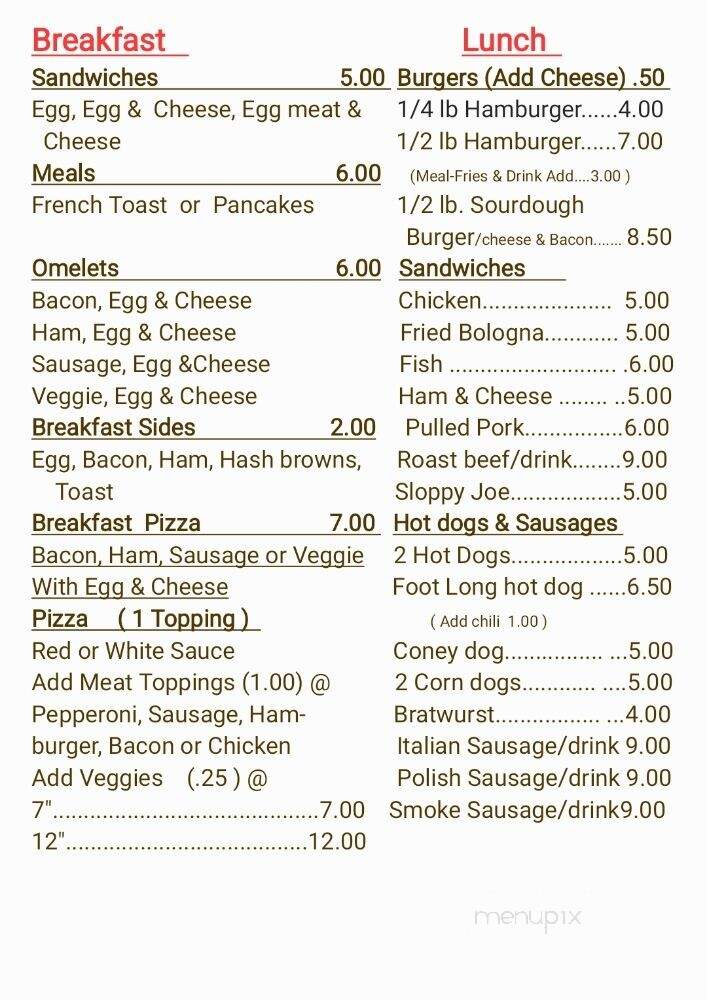 Fair Foods - Waldo, FL menu_pic