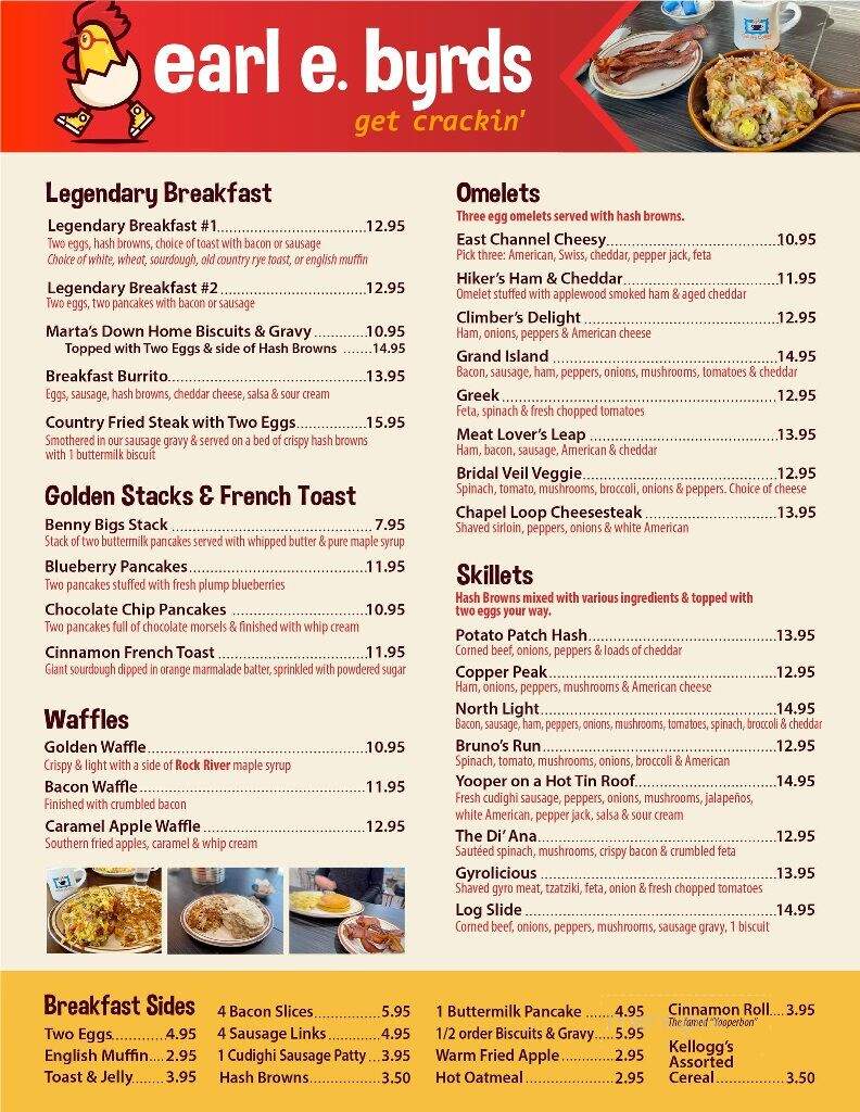 Earl E Byrds - Munising, MI menu_pic