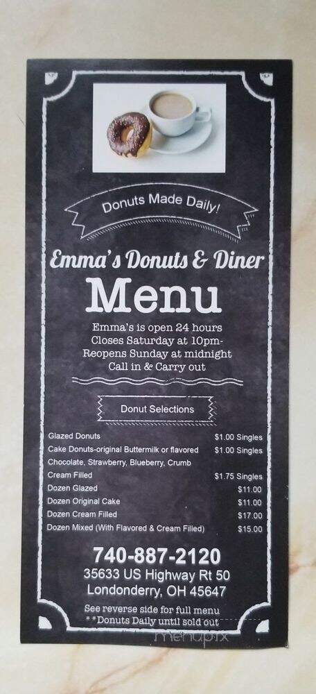 Emma's Donuts and Diner - Londonderry, OH