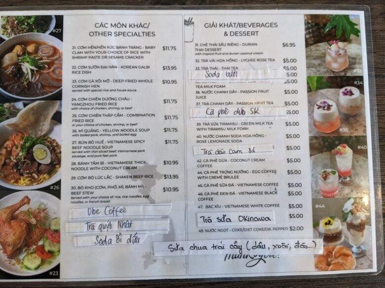 Bep Nha - Dallas, TX menu_pic
