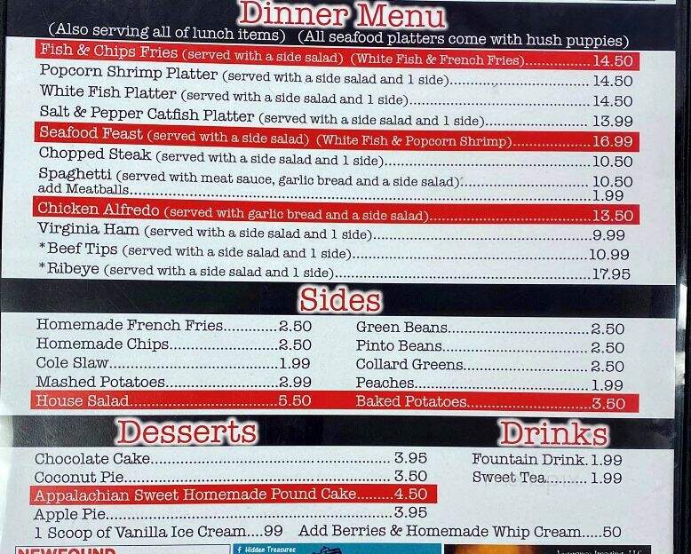 Salty Goat Grill - Leicester, NC menu_pic