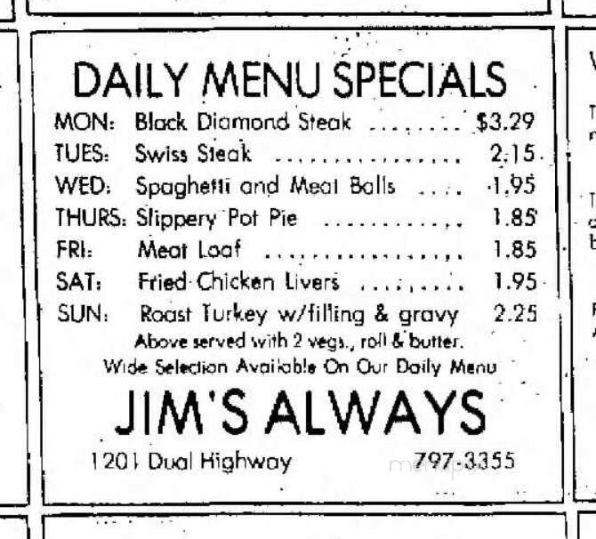 Richardson's Restaurant - Hagerstown, MD menu_pic