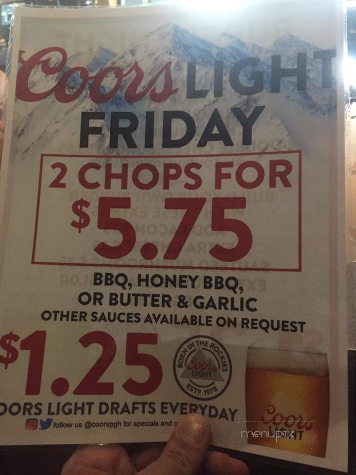 Chub's Pub - Donora, PA menu_pic
