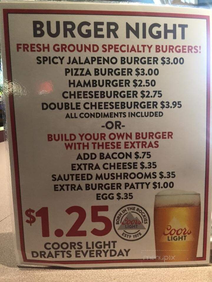Chub's Pub - Donora, PA menu_pic