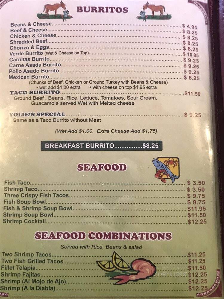 Rosa's La Cabana - Torrance, CA menu_pic