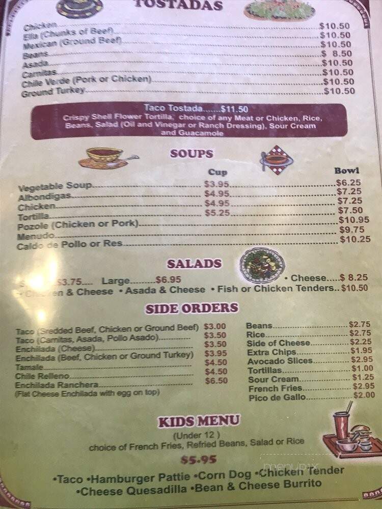 Rosa's La Cabana - Torrance, CA menu_pic
