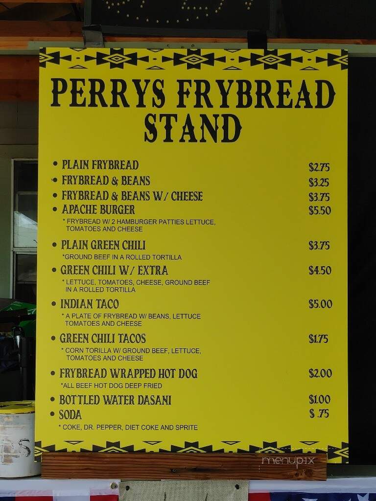 Perry's Frybread Stand - Mcnary, AZ menu_pic