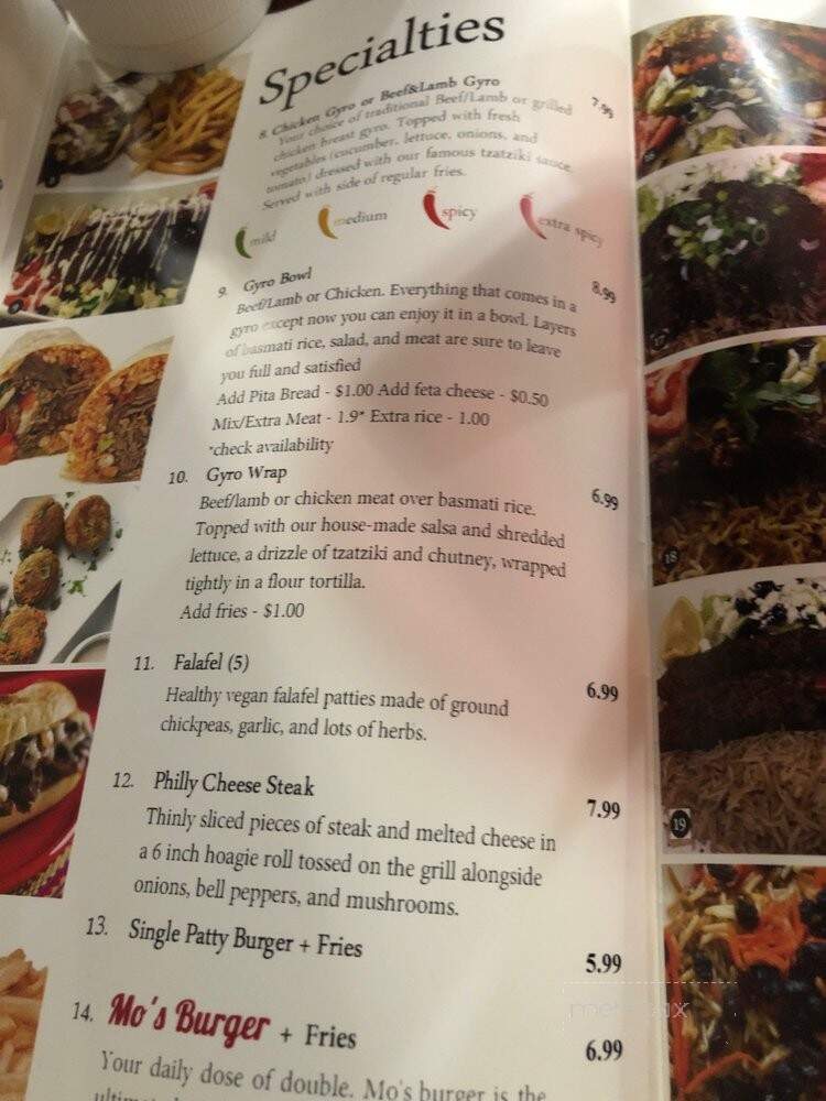 Ariana Gyros & Kabobs - Carmichael, CA menu_pic
