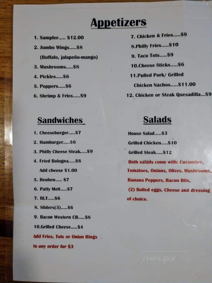 AJ's Bar & Grill - Lebanon, TN menu_pic