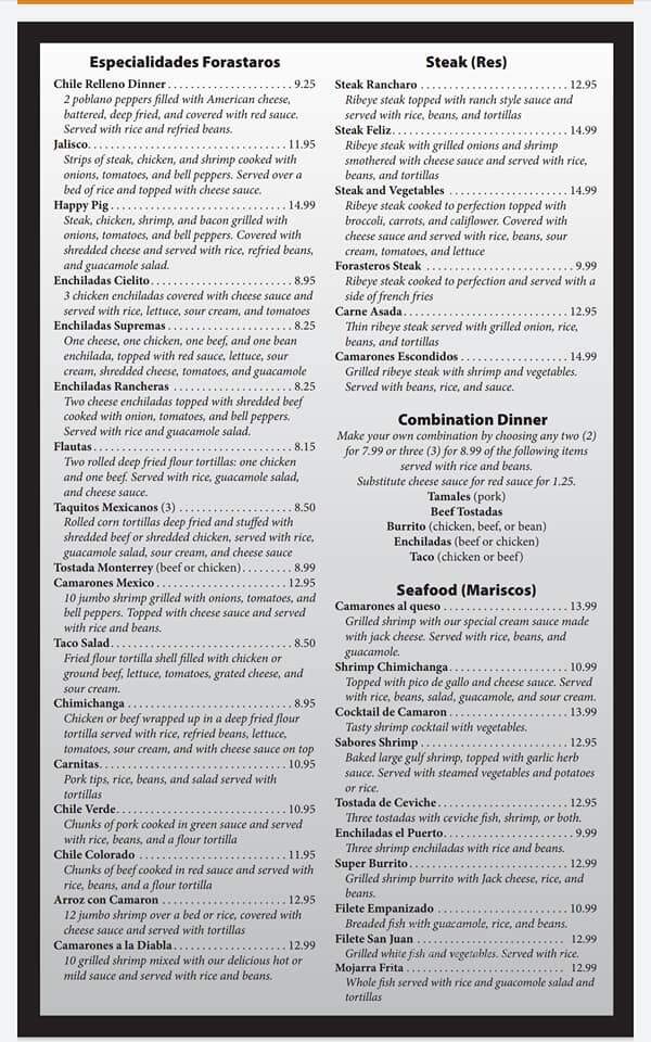 El Mezcal Mexican - Neodesha, KS menu_pic