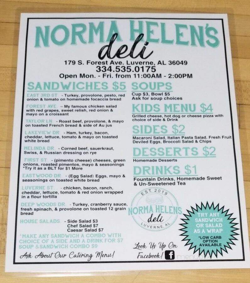 Norma Helen's Deli - Luverne, AL