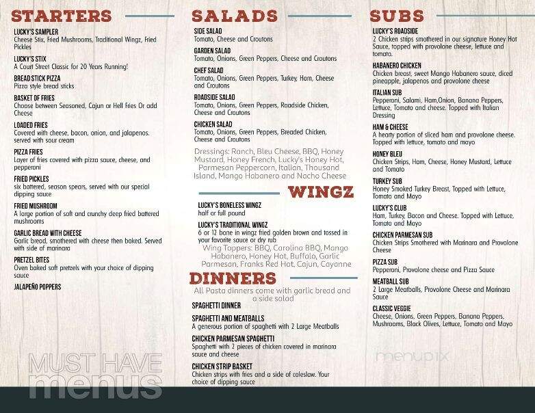 Luckys Pizza & Subs - Albany, OH menu_pic