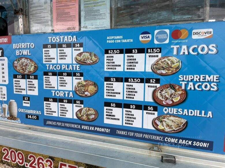 Penas Taqueria 2 - Lodi, CA menu_pic