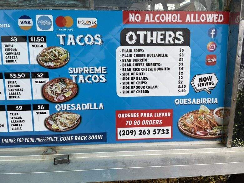 Penas Taqueria 2 - Lodi, CA menu_pic