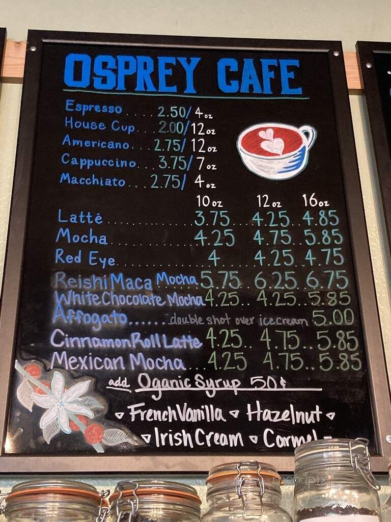 Osprey Cafe - Willow Creek, CA menu_pic