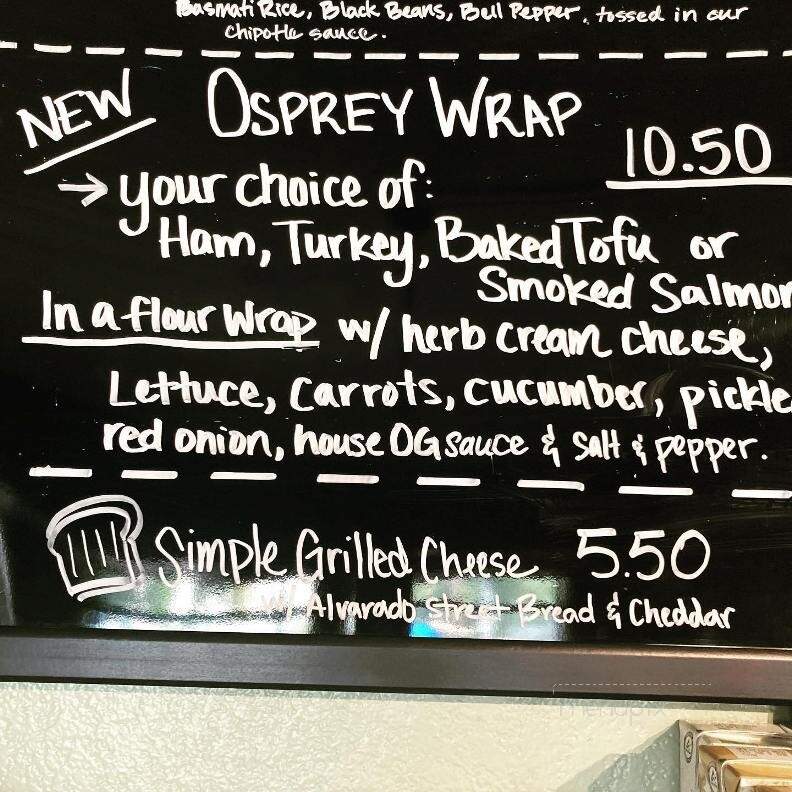 Osprey Cafe - Willow Creek, CA menu_pic