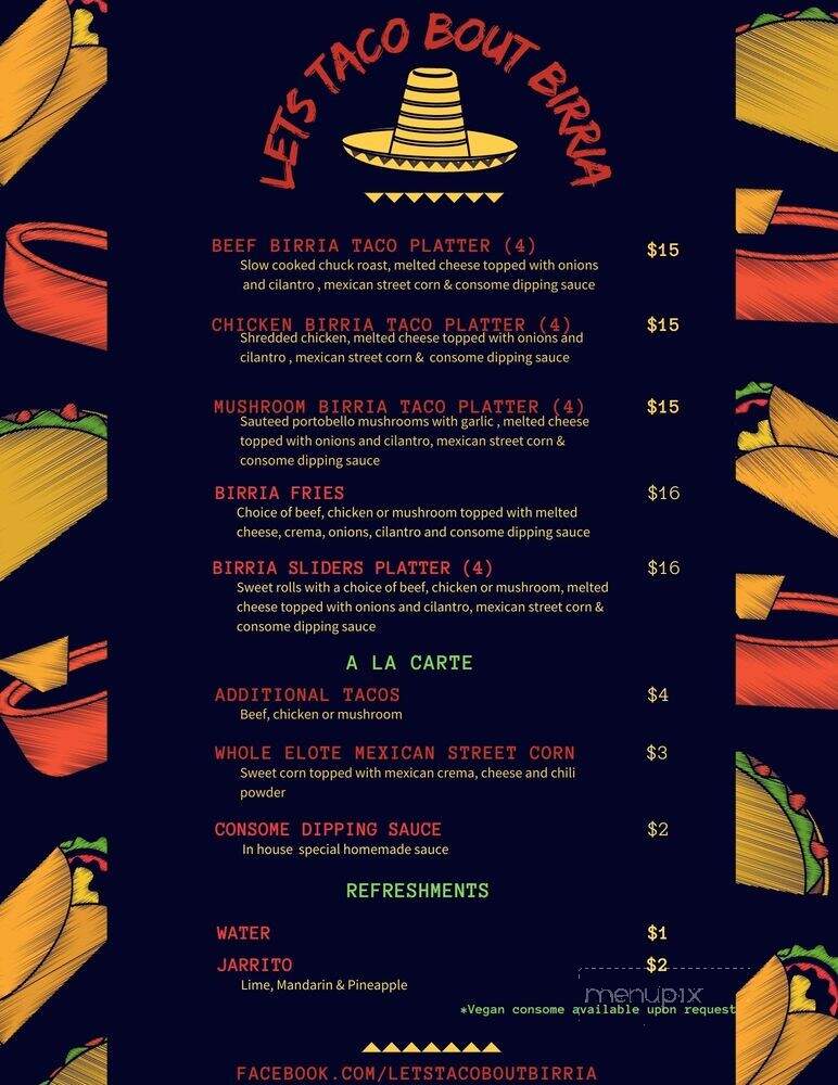 Lets Taco Bout Birria - Melbourne, FL menu_pic