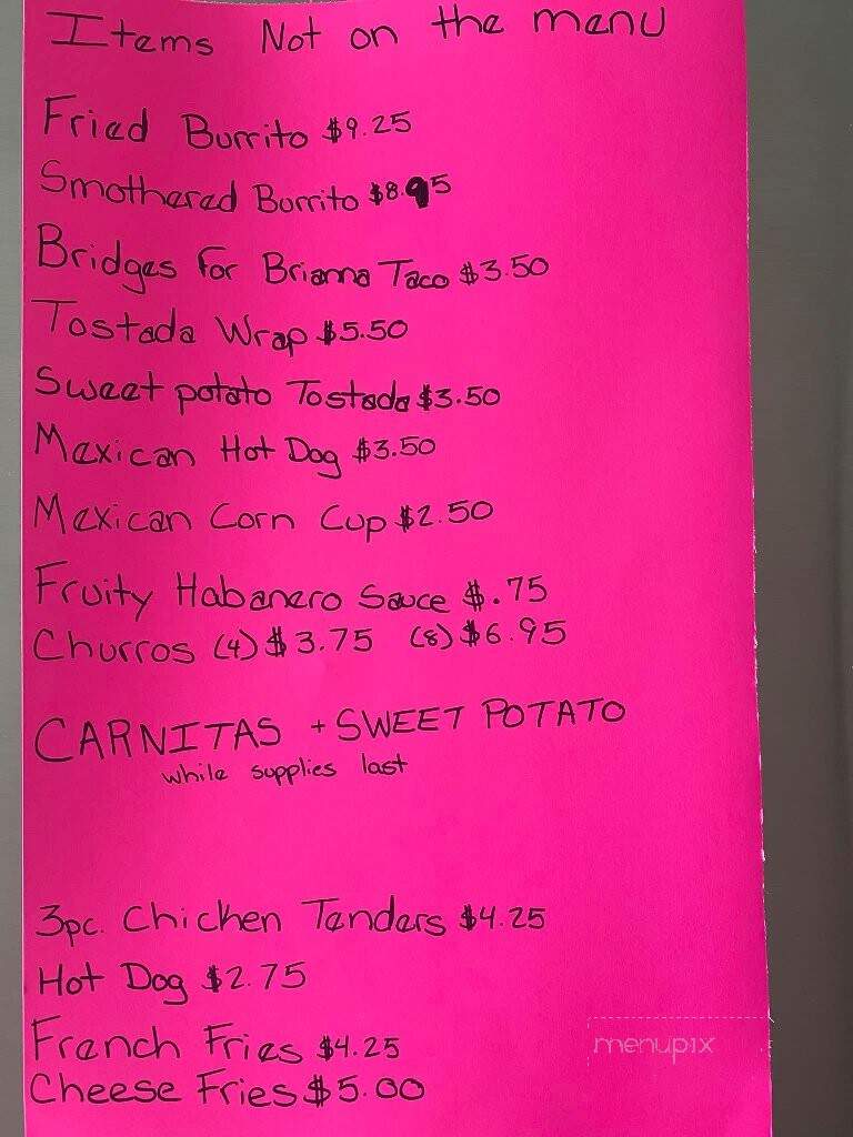 Taco House - York, PA menu_pic
