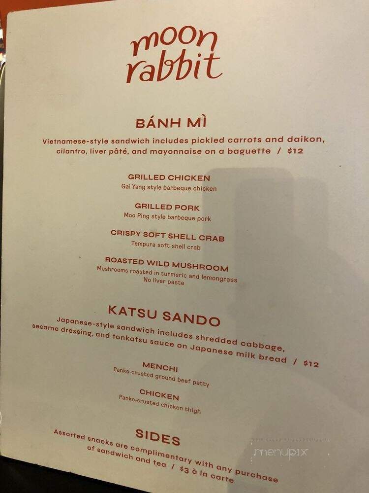 Moon Rabbit - Los Angeles, CA menu_pic