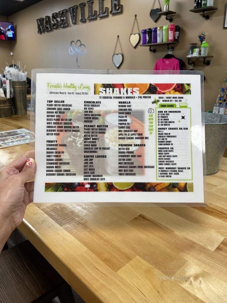 Forresta's Healthy Living - Nashville, TN menu_pic
