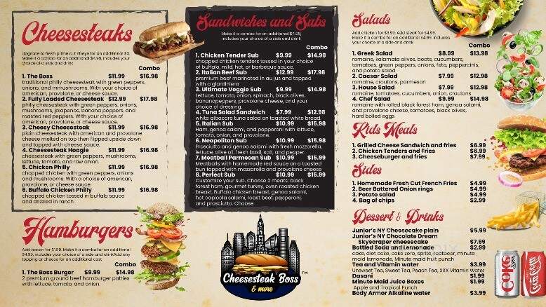 Cheesesteak Boss & More - New Port Richy, FL menu_pic