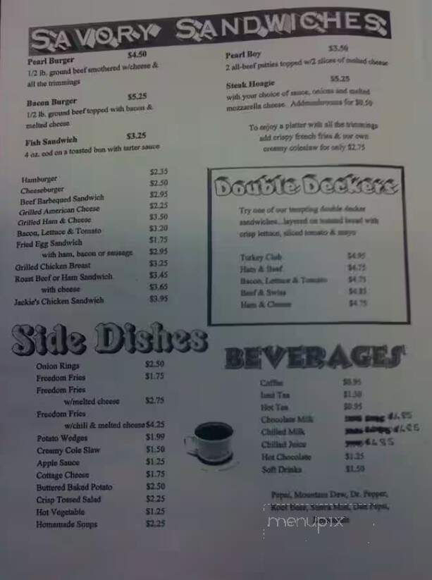 Pearls Diner - Fairfield, OH menu_pic