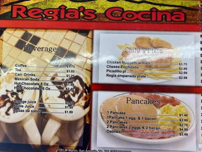 Regias Cocina - San Antonio, TX menu_pic