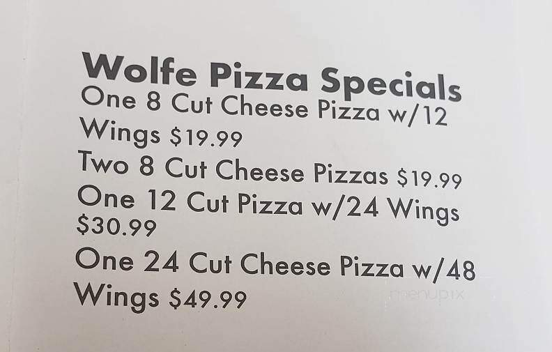 Wolfe's Pizzaria - Duanesburg, NY menu_pic