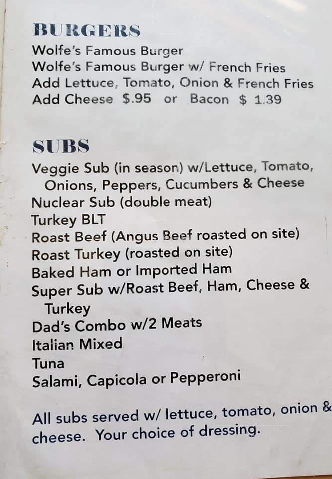 Wolfe's Pizzaria - Duanesburg, NY menu_pic