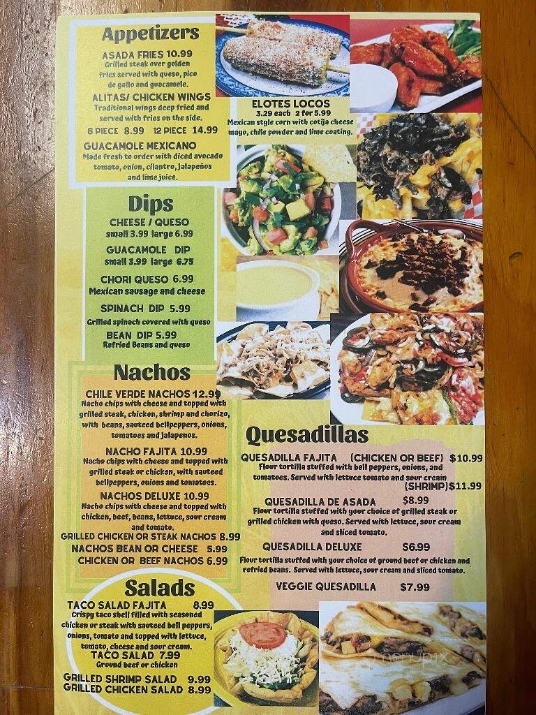 Chillie Verde Mexican - Wilkesboro, NC menu_pic