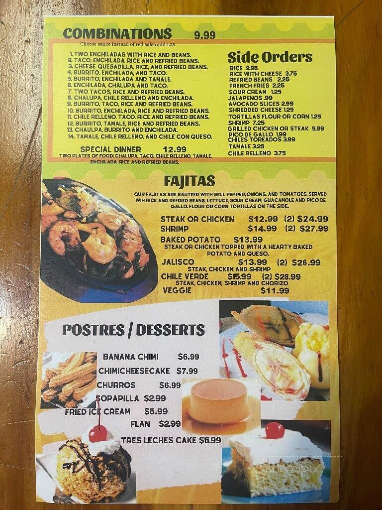 Chillie Verde Mexican - Wilkesboro, NC menu_pic