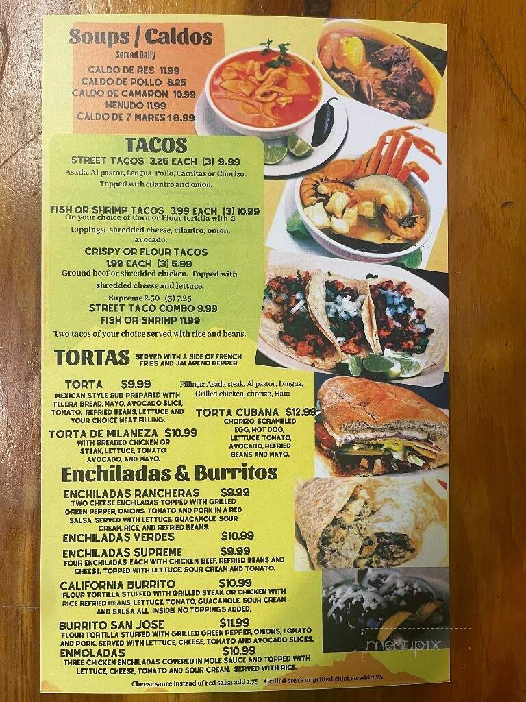 Chillie Verde Mexican - Wilkesboro, NC menu_pic
