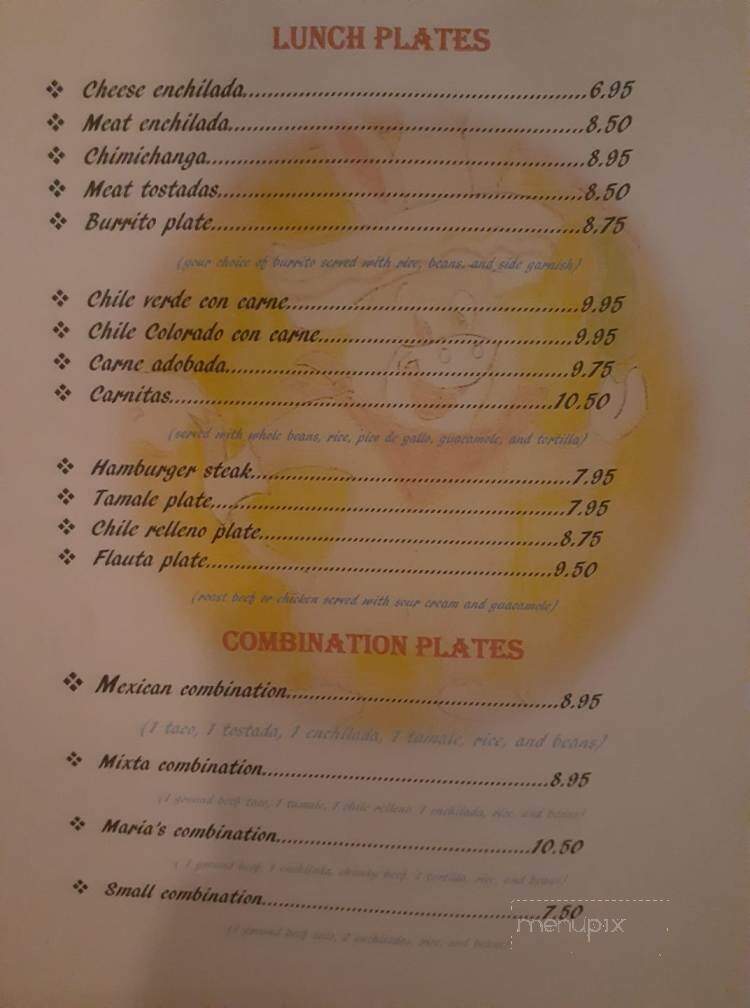 El Burrito Caliente - Bayard, NM menu_pic