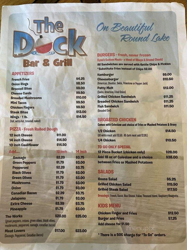Fish Tales Pub & Grub - Hayward, WI menu_pic