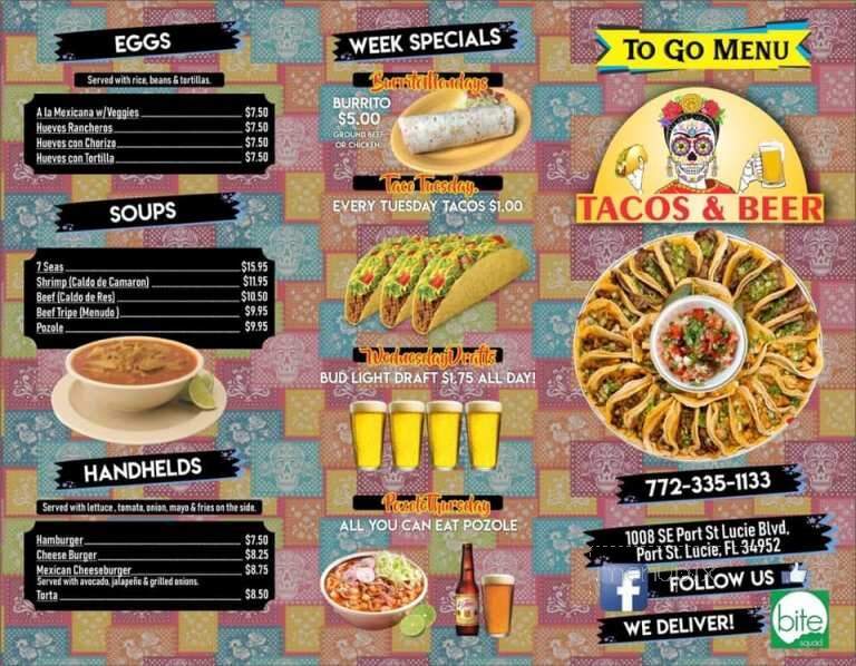 Tacos & Beer - Port St. Lucie, FL menu_pic