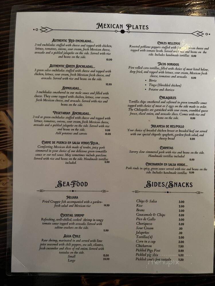 Antojitos CDMX - Marshall, TX menu_pic