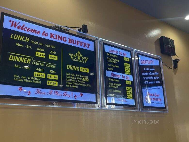 King Buffet - Colorado Springs, CO menu_pic