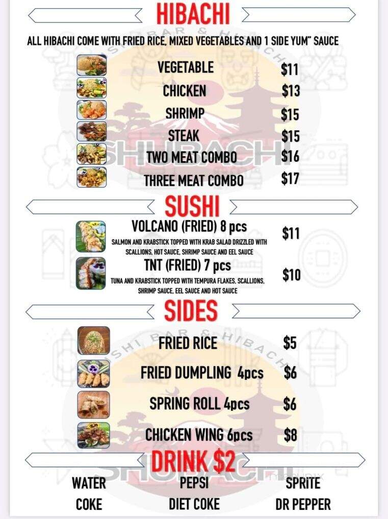 Shubachi - Saint Augustine, FL menu_pic