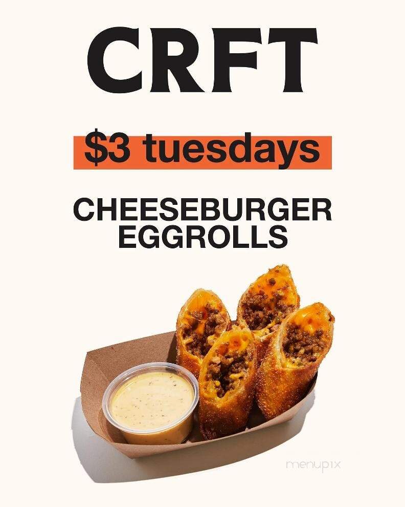 CRFT Burger - Glendora, CA menu_pic